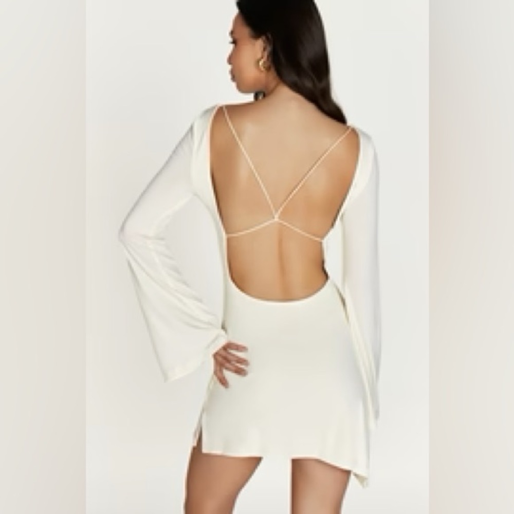 MESHKI Melina backless Asymmetrical dress NWT